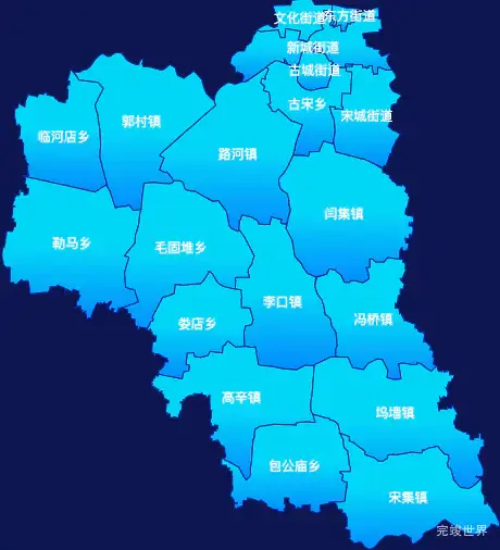 echarts商丘市睢阳区geoJson地图局部颜色渐变